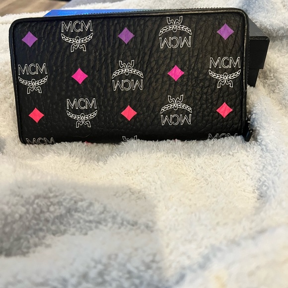 MCM Handbags - MCM multicolored diamond monogrammed long zippy wallet full inclusion